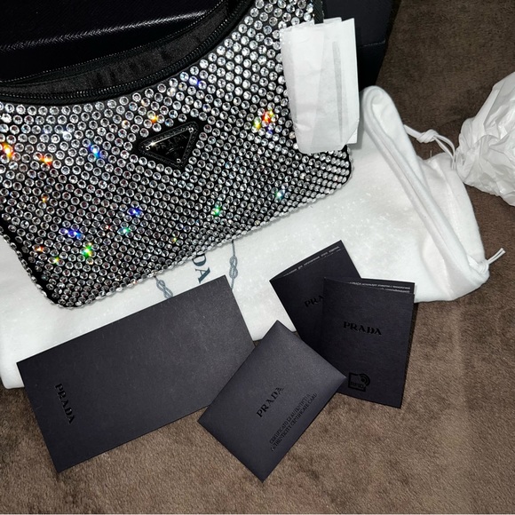 PRADA RE EDITION CRYSTAL HOBO BAG - Picture 15 of 15